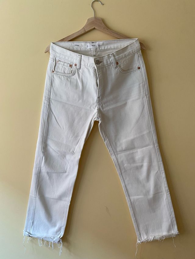 Pantalones Mango beige - Talla S