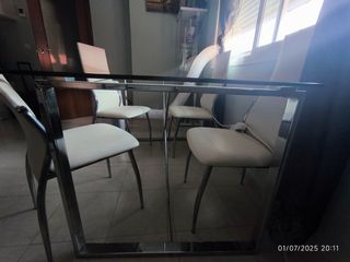 Mesa cristal diseño moderna