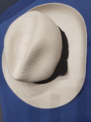 Sombrero Panamá Blanco c/Cinta Negra