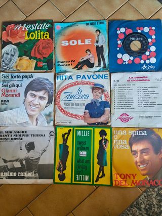 9 dischi 45 giri anni '60
