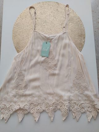 Nüd Top rosa de verano talla M/L con etiqueta