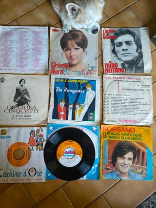 9 dischi 45 giri anni '60/'70