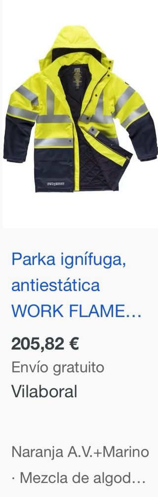 Chaqueta de trabajo WorkFlame de Workteam.