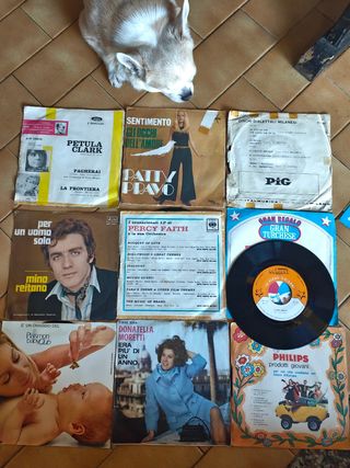 9 dischi 45 giri vintage