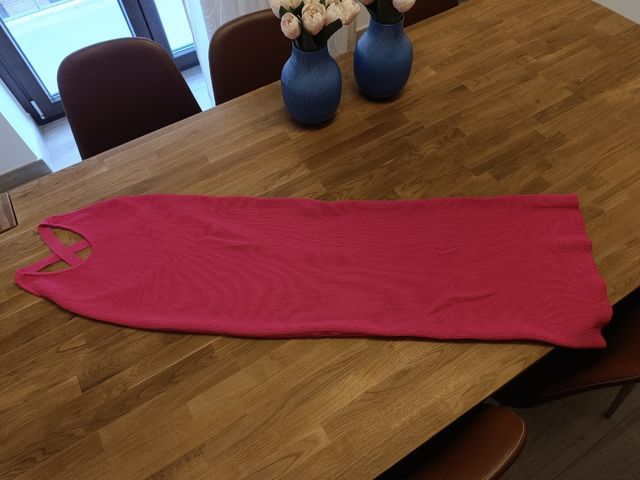 Zara - Vestito lungo aderente fucsia