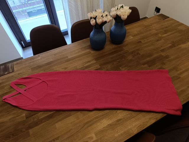 Zara - Vestito lungo aderente fucsia
