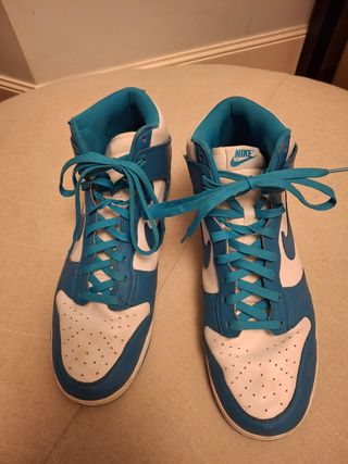 Nike Dunk High - Zapatillas azules y blancas
