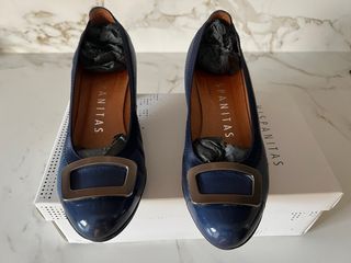 Zapatos Hispanitas Piel Azul Marino 38