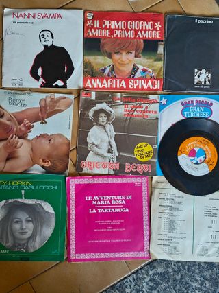 9 dischi 45 giri vintage