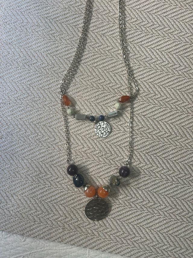 Collar Plata - Naranja