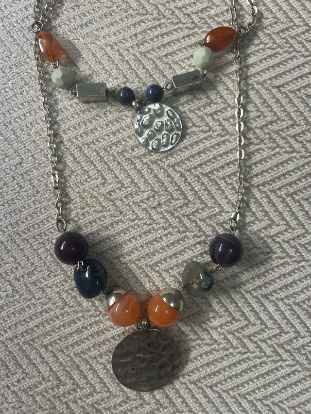 Collar Plata - Naranja