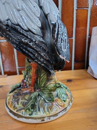 Soprammobile Cicogna Ceramica altezza42 cm.