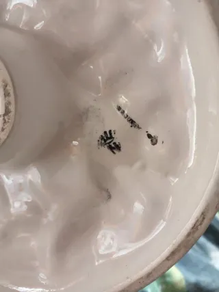 Soprammobile Cicogna Ceramica altezza42 cm.