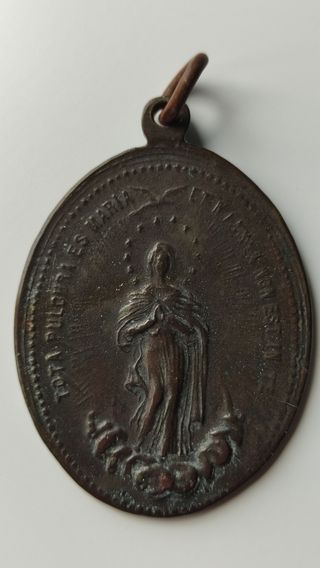 Antigua medalla religiosa año jubilar 1906-1907.