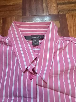 Camisa rosa a rayas Primark