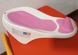 Asiento bañera bebé rosa