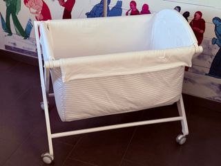 Minicuna de tijera blanca Petit Praia plegable