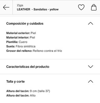 Sandalias tacón ZIGN amarillas