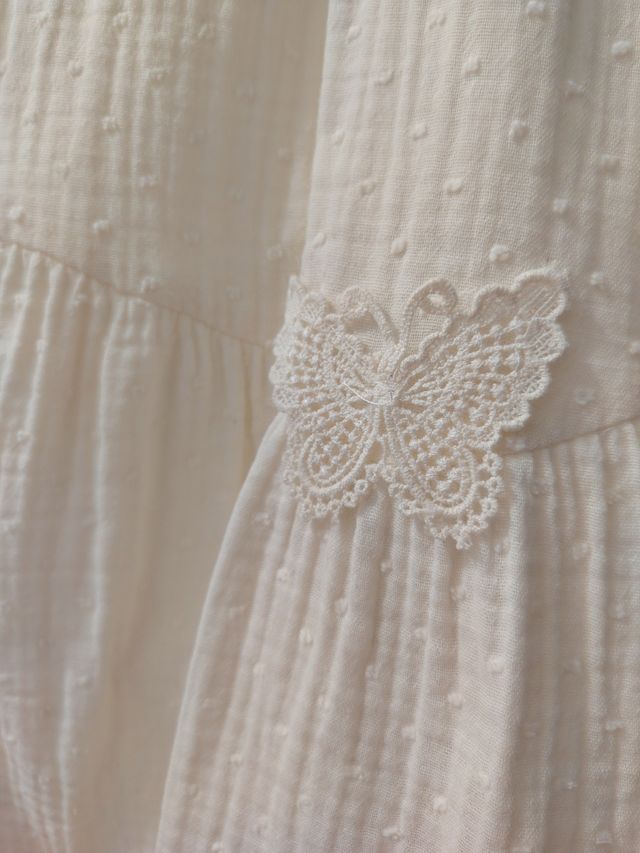 Vestido niña ceremonia - Blanco roto