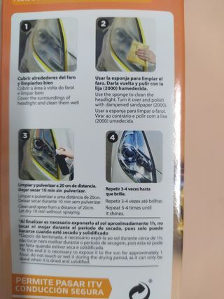 Reparador y abrillantador de faros