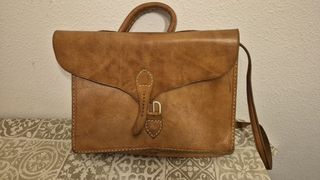 Bolso bandolera cuero marrón