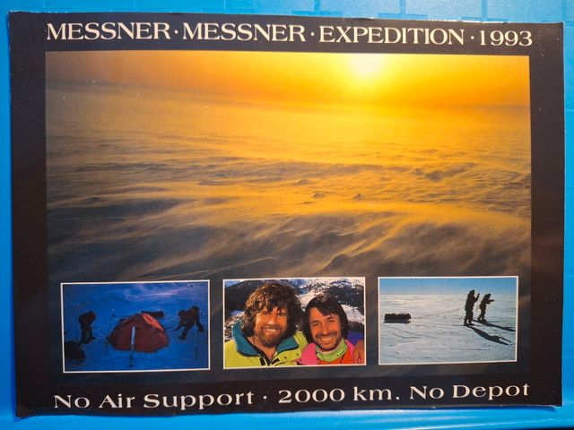 4 Cartoline Messner 1993 2 con autografo