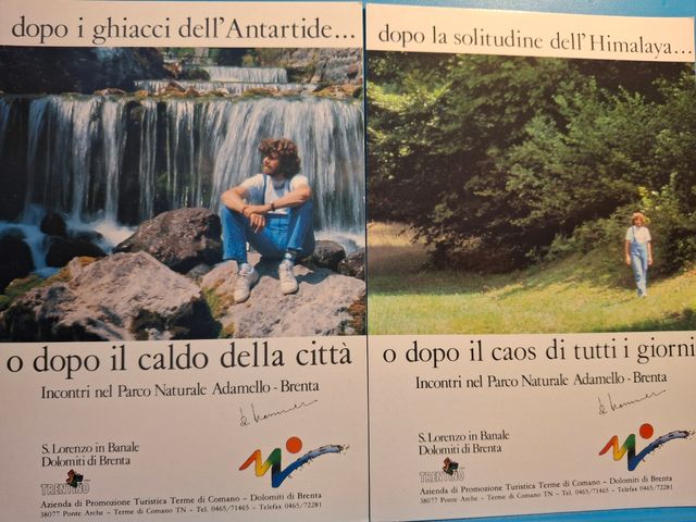 4 Cartoline Messner 1993 2 con autografo