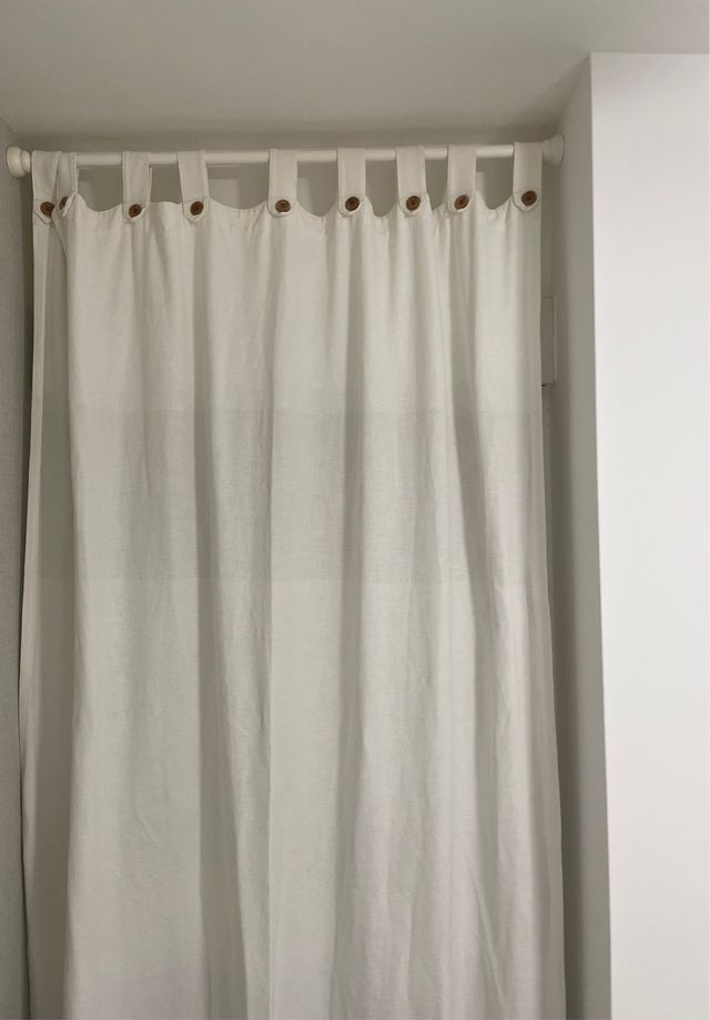 Cortina algodón crudo - 1 unidad