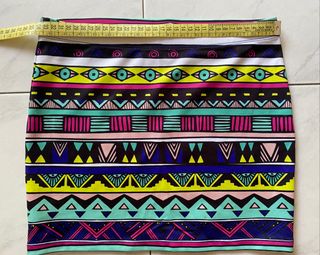 Gonna corta etnica multicolor TU