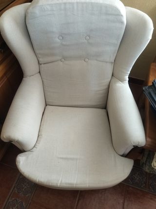 2 Sillones balancines beige