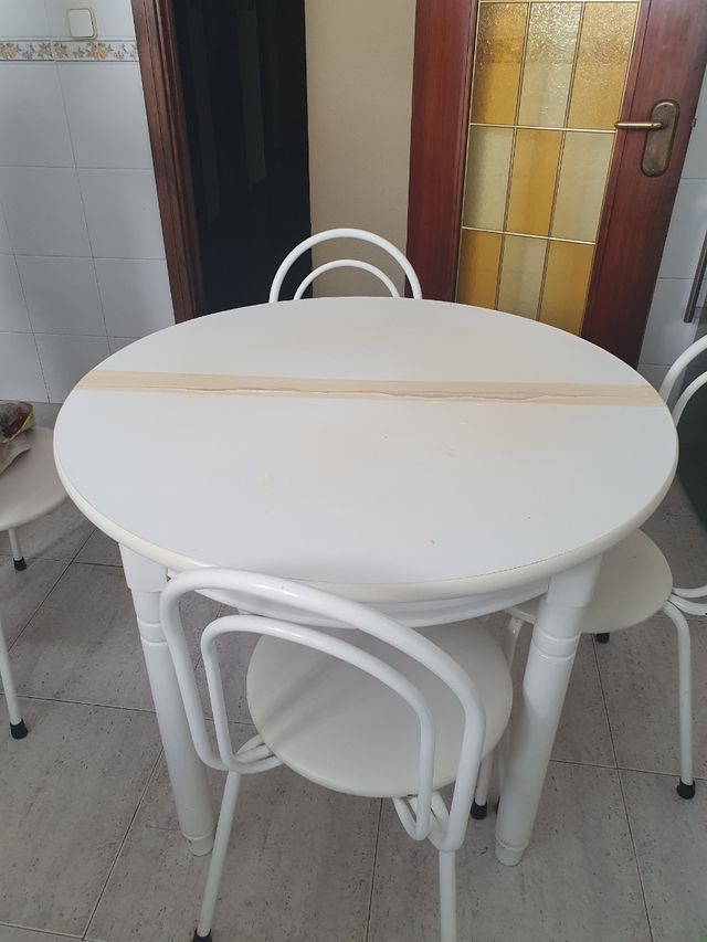 Tavolo da cucina bianco - legno metallo