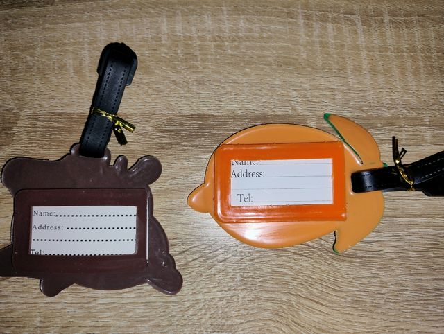 2 Etichette Bagaglio - Mucca & Arancia