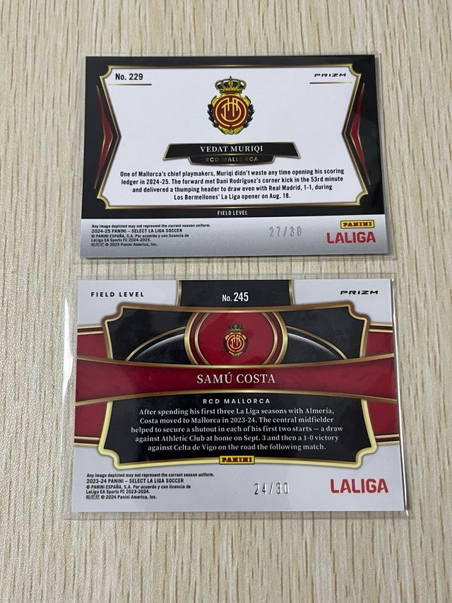 Numeradas Mallorca Panini Select La Liga
