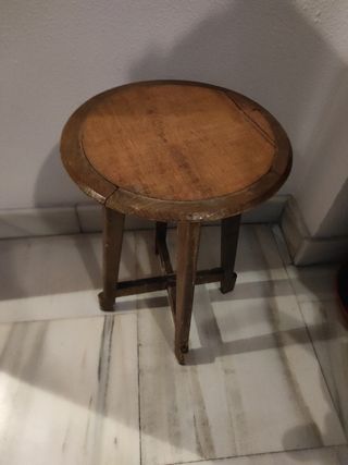 Taburete madera vintage