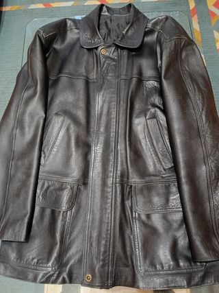 CAZADORA DE CUERO HOMBRE 