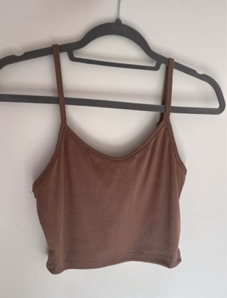 Conjunto Shein top+camiseta marrón