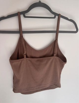 Conjunto Shein top+camiseta marrón