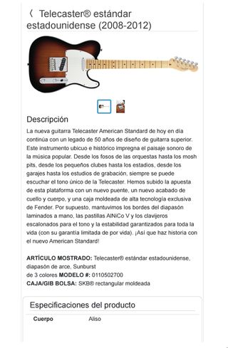 Guitarra Fender Telecaster Am. Standard (USA) 2011