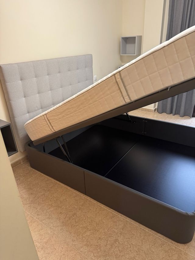 Cama canapé 150x200 + colchón viscoelástico