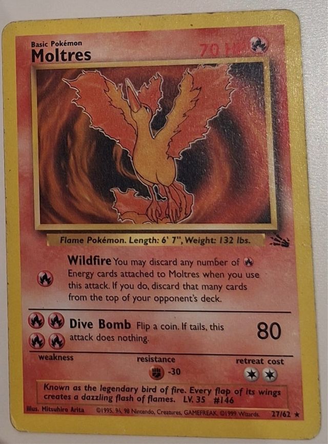 Moltres - Carta Pokémon 27/62