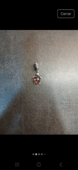 Charm Tortuga Plata Morada