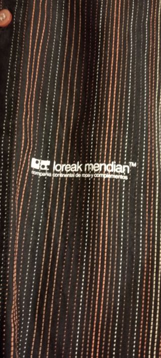 Camisa Loreak Mendian L - Manga Larga Negra.