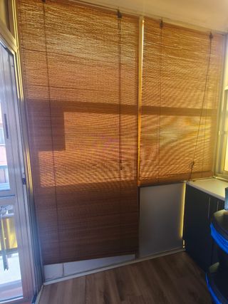 Estores bambú marrón