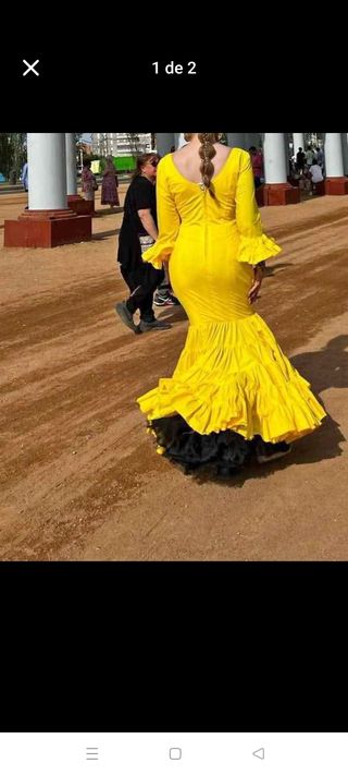Traje gitana amarillo - Talla 40