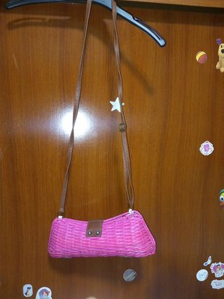 Bolso bandolera rosa pequeño