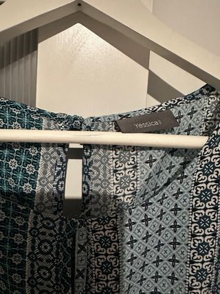 Blusa C&A - M - Azul/Verde