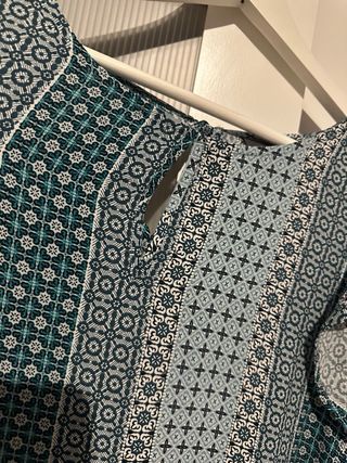 Blusa C&A - M - Azul/Verde