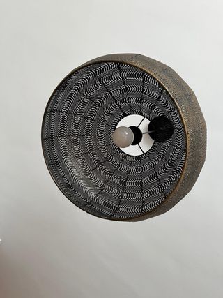 Lámpara techo dorada metal