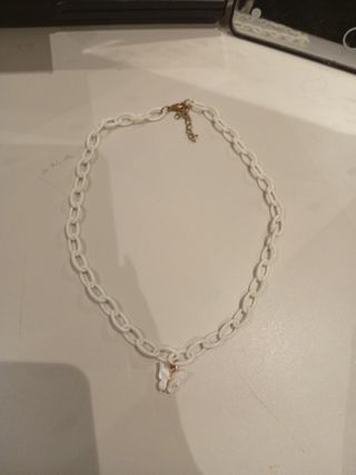 Collares Mariposas Conjunto - Blanco y Negro