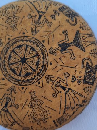 Scatolina sughero vintage decorata